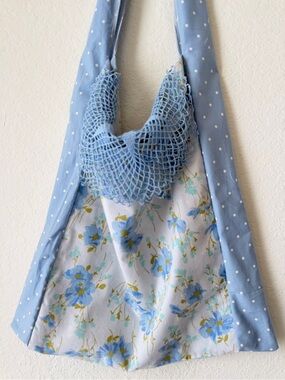 Handmade Market / Beach Bag Vintage Linens